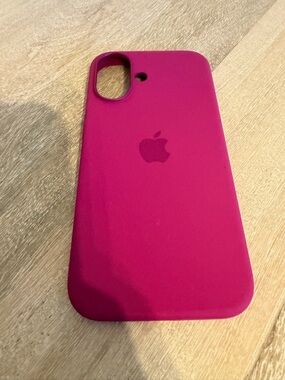 iPhone 16 apple silicone case fuchsia